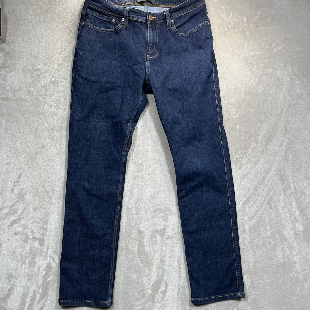 DU/ER Duer Jeans L2X Relaxed Taper Men's 36x32 (Fits 34x31.5) Blue Denim Stretch